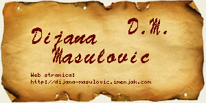 Dijana Mašulović vizit kartica